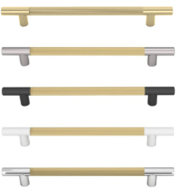 Customizable Ladder Pull with Satin Brass Grip, DWD-SHPRO316LPH-SB