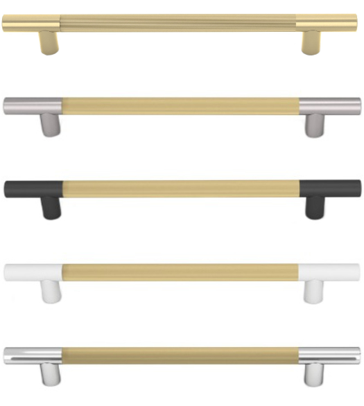 Designer Satin Brass Grip Ladder Pull