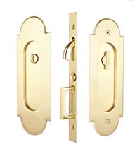 Empire Arch Pocket Door Privacy Set, Emtek 2045