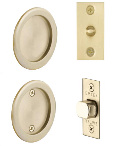 Passage Round Tubular Pocket Door Set