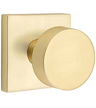 Round Knob with Square Rose, Emtek 5050ROU