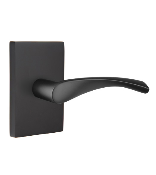 Triton Lever with Modern Rectangular Rosette