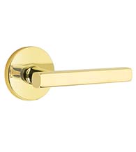 Square Freestone Lever with Disk Rose, Emtek 5059FRL