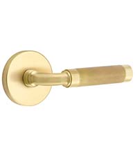 Knurled Lever with Round Rose, Emtek 5059RAKN
