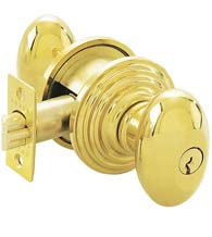 Keyed Egg Knob with Regular Rose, Emtek 5100E