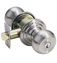 Keyed Entry Waverly Knob with Matching Rose, Emtek 5100W
