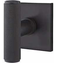 Knurled Ace Knob with Square Rose, Emtek 5050ACEKN