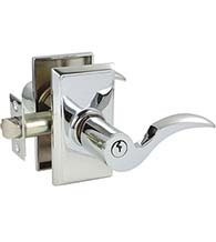 Cortina Key in Lever with Rectangular Rose, Emtek 5121C