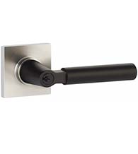 Select Smooth Key in Lever with Square Rose, Emtek 5122KLSSM
