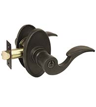 Siena Key in Lever with Oval Rose, Emtek 54014SN