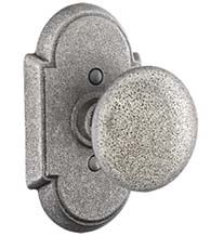 Wrought Steel Jamestown Knob with Arched Rose, Emtek 7051J
