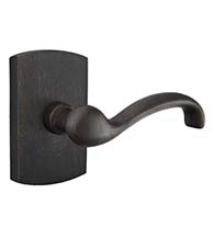Sandcast Bronze Teton Lever with Ridgemont Rose, Emtek 7050TT