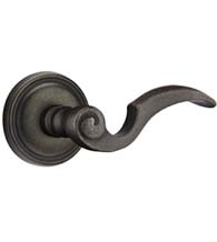 Drop Tail Napoli Lever with Round Rose, Emtek 70512NA