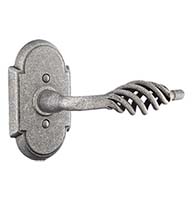 Wrought Steel Lafayette Lever with Arched Rosette, Emtek 7051L