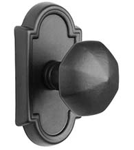 Octagon Cast Bronze Knobset with Arched Rose, Emtek 70511OCK