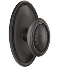 Cast Bonze Parma Knob with Oval Rose, Emtek 70514PA