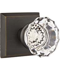 Astoria Knob with Square Rosette, Emtek 7061AS