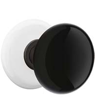 Black and White Porcelain Knobset, Emtek 8003EB