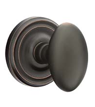 Egg Knob with Regular Rosette, Emtek 8050E