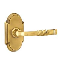 Santa Fe Lever with Arched Rose, Emtek 8058SF
