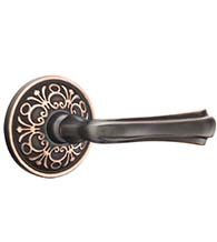 Wembley Lever with Lancaster Rose, Emtek 8056WM