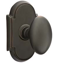 Traditional Egg Knob with Arched Rosette, Emtek 8058E