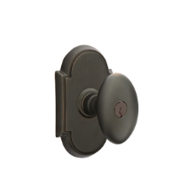 Keyed Egg Knobset with Arched Rosette, Emtek 5108E