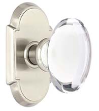 Hampton Crystal Knob with Arched Rosette, Emtek 8058HT