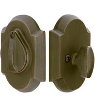 Arched Sandcast Bronze Single Cylinder Deadbolt, Emtek 8457