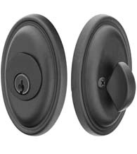 Oval Tuscany Bronze Single Cylinder Deadbolt, Emtek 8473