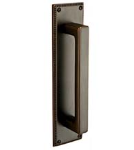 Wilshire Door Pull with Knoxville Pull Plate, Emtek 86082-86078