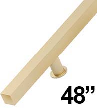 Stainless Steel 48 Inch Square Door Pull, Emtek 86187