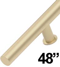 Stainless Steel 48 Inch Round Door Pull, Emtek 86189