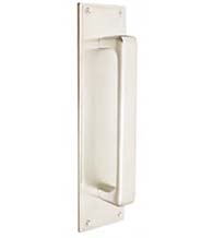 Baden Door Pull with Modern Pull Plate, Emtek 86437-86184