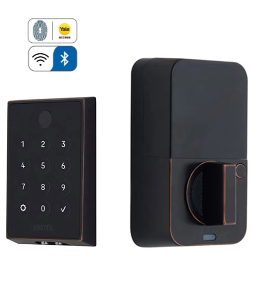 Emtek SMART Fingerprint Keypad Deadbolt