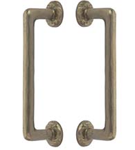 Rustic Sandcast Bronze Back-to-Back Pulls, Pair, Emtek BTB-86088