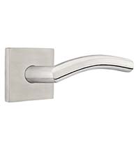 Dresden Stainless Steel Lever with Square Rose, Emtek S30003DD