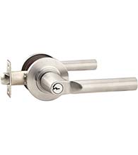 Stainless Steel Hanover Key in Lever with Disk Rose, Emtek S901HN