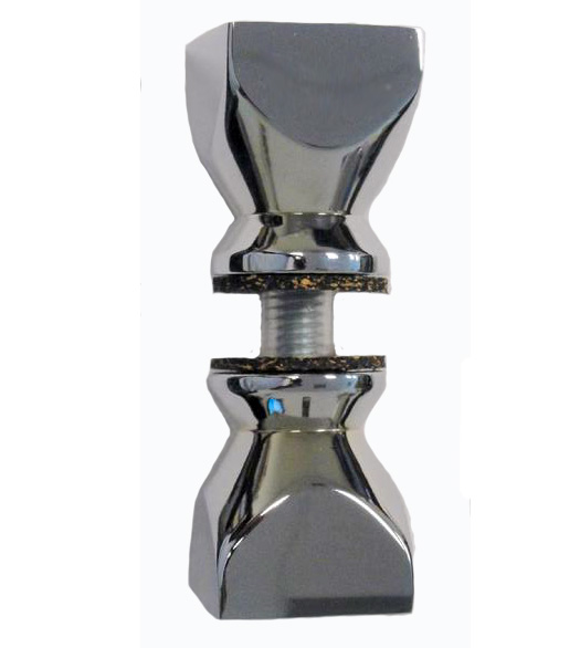 Contemporary Square Shower Door Knobs, Pair, First Impressions 3338