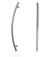 Long Contemporary Curved Stainless Steel Door Pull,  Pull, FII-3452