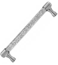 Modern Acrylic Door Pull with Austrian Crystals, First Impressions CRS100SWVSBR