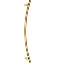 Brass Bighorn Curved Door Pull, First Impressions BGH100CRVSBR