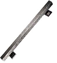 Hammered Square Boulder Door Pull with Square Rosettes, First Impressions BLD125HMRSALRS