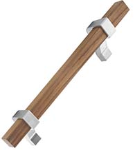 1 Inch Offset Square Solid Teak Door Pull, First Impressions BSE100TEKFAL