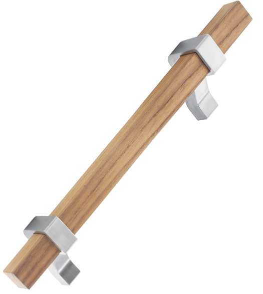 Offset Solid Wood Square Pull