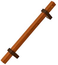 Square Teak Door Pull, First Impressions BSE100TEKSAL