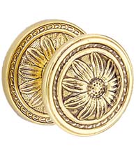 Large Decorative Flower Door Knob Pull, First Impressions BST1003SBRRR