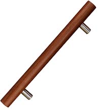 1 Inch Wood Door Pull with Stainless Steel Mounts, First Impressions LGN100SS4
