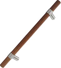 Lake 1-1/2 Inch Wooden Door Pull with Stainless Steel Wrap Around Mounts, First Impressions LKE150SS