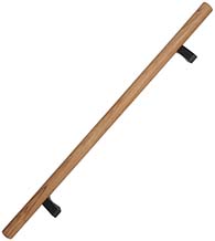 Lewis Offset Wood Door Pull with Stainless Steel Brackets, First Impressions LGN150FS4
